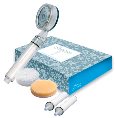 woman using the Diamond Shower